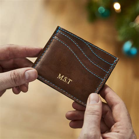 personalised leather card holder